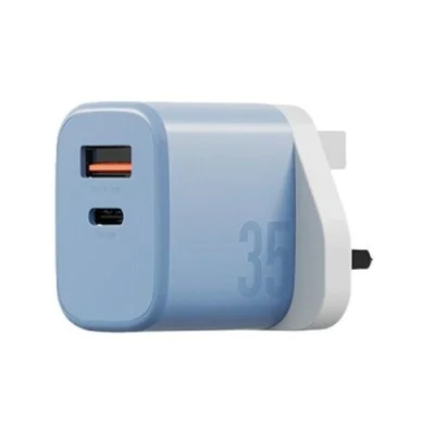 Wall Charger Velox With Weave Cable Bazic - Blue
